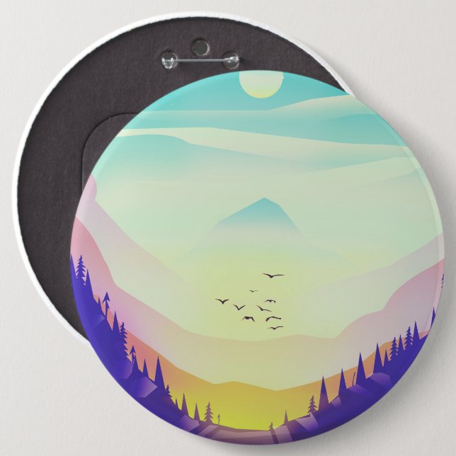 Misty Mountains Button (Front & Back)