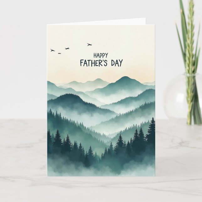 Misty Mountains Fathers Day Card (Front)