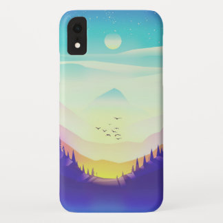 Misty Mountains Magical Mountain Range. iPhone XR Case