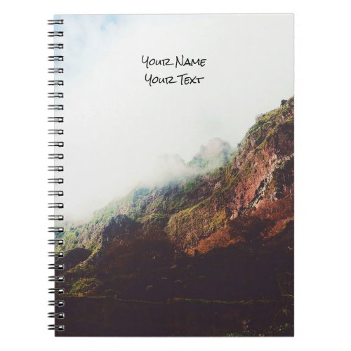 Misty Mountains Relaxing Nature Landscape Scene Notebook