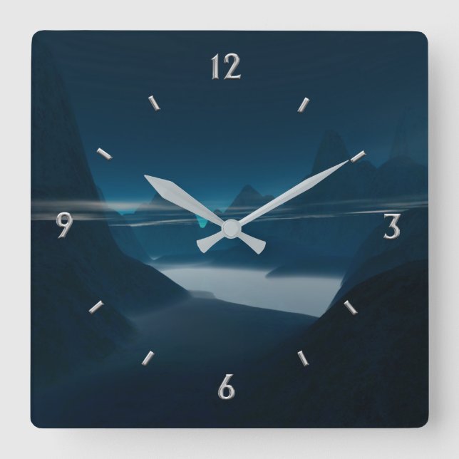 Misty Mountains Wall Clock Numbers (Front)