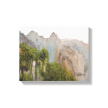 MISTY MOUNTAINS WATERCOLOR CANVAS PRINT