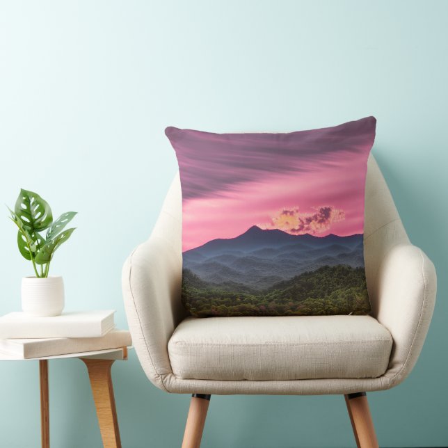 Misty mountaintop throw pillow (Chair)