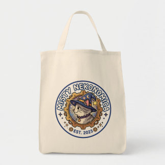 MISTY NEKONOMICA Steampunk Cat Wizard Canvas Tote Bag