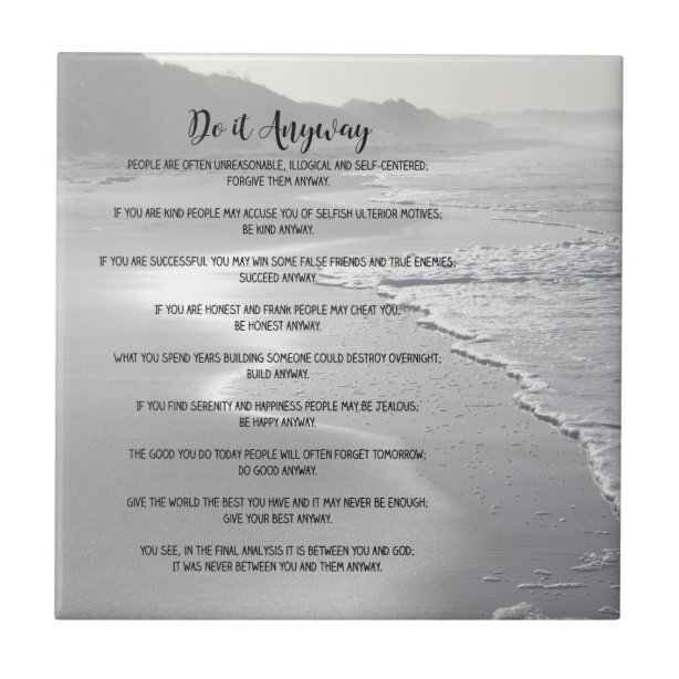 Personalized Anyway Poem Gifts on Zazzle