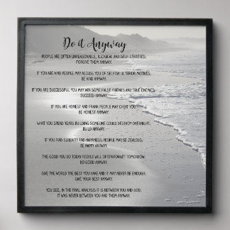 Misty Ocean Beach Do It Anyway Wall Art Print Peel And Stick Photo Tile