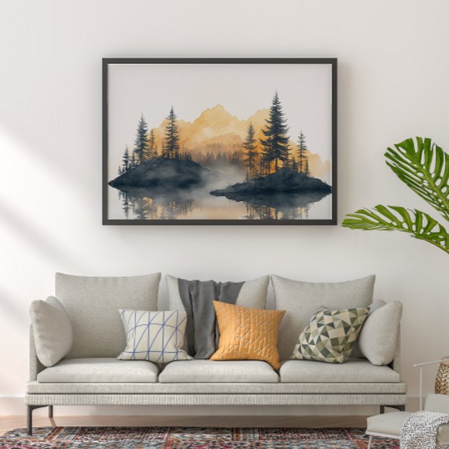 Misty Peaks Zen Minimalist Wall Art (Creator Uploaded)