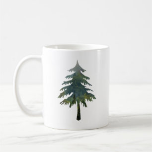 Misty pine trees Into the wild forest Coffee Mug