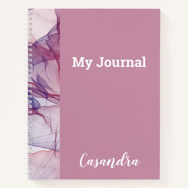 Misty Purple Colors on Matching Background Journal (Front)