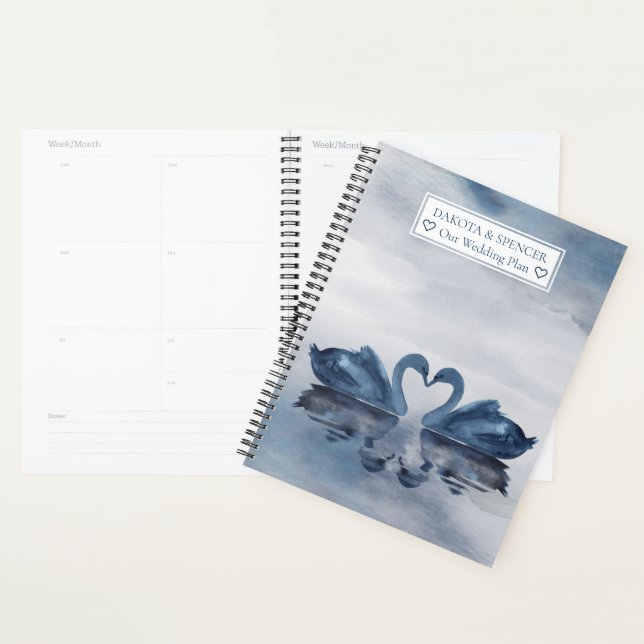 Misty Reflections | Dusty Blue Swan Lake Wedding Planner (Display)