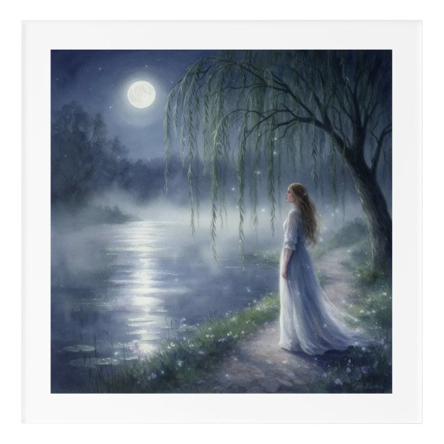 Misty River Acrylic Print (Front)