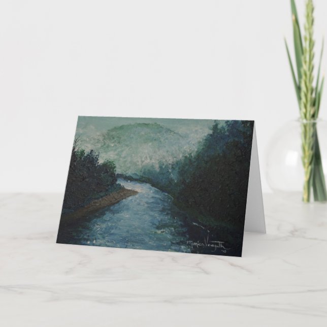 Misty River Greeting Card (Front)
