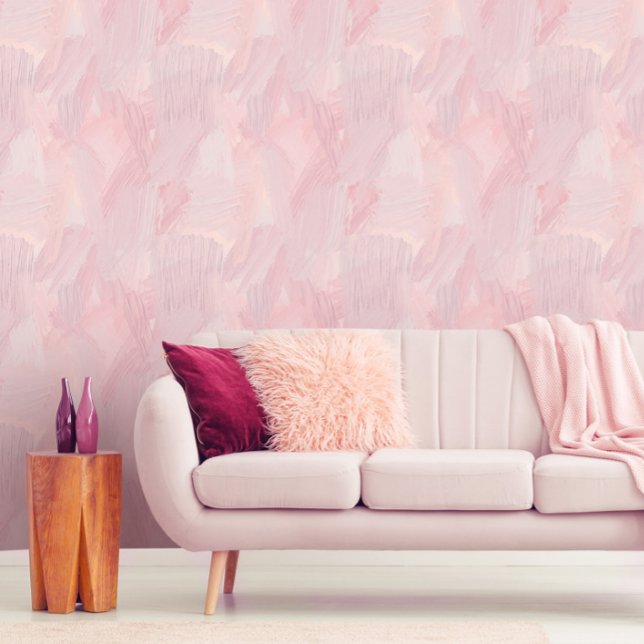 Misty Rose Abstract Brush Strokes Wallpaper (Creator Uploaded)