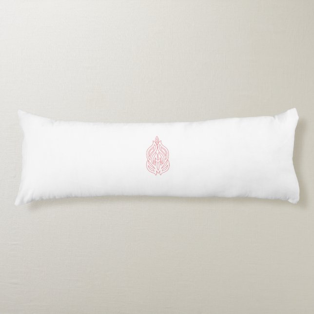 Misty Rose, Flush Mahogany, Decorative Design Body Pillow (Front)