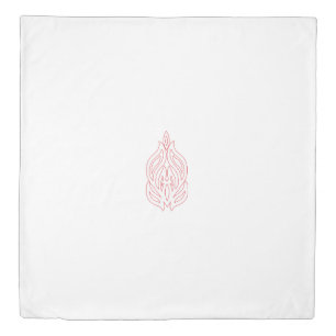 Misty Rose, Flush Mahogany, Decorative Design Duvet Cover