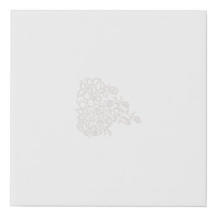 Misty Rose, Flush Mahogany, Decorative Design Faux Canvas Print
