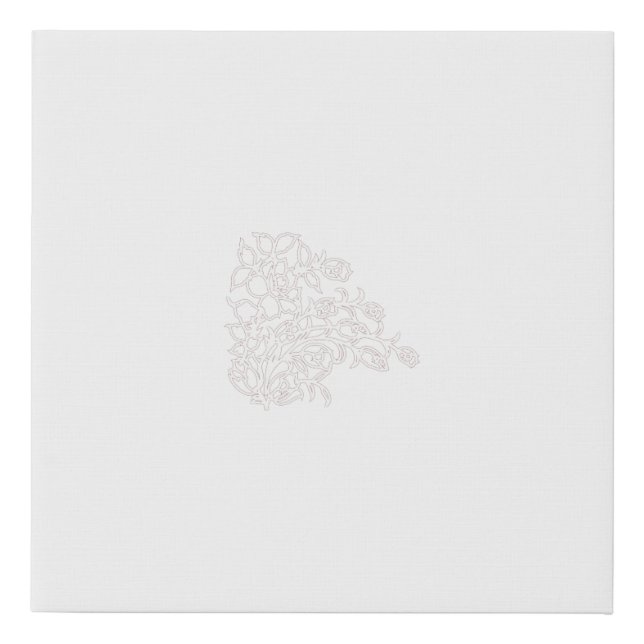 Misty Rose, Flush Mahogany, Decorative Design Faux Canvas Print (Front)