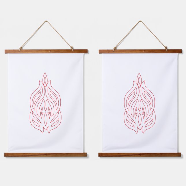 Misty Rose, Flush Mahogany, Decorative Design Hanging Tapestry (Double)