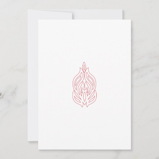 Misty Rose, Flush Mahogany, Decorative Design Holiday Card (Front)