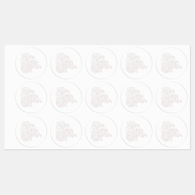 Misty Rose, Flush Mahogany, Decorative Design Labels (Sheet)