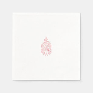 Misty Rose, Flush Mahogany, Decorative Design Napkins