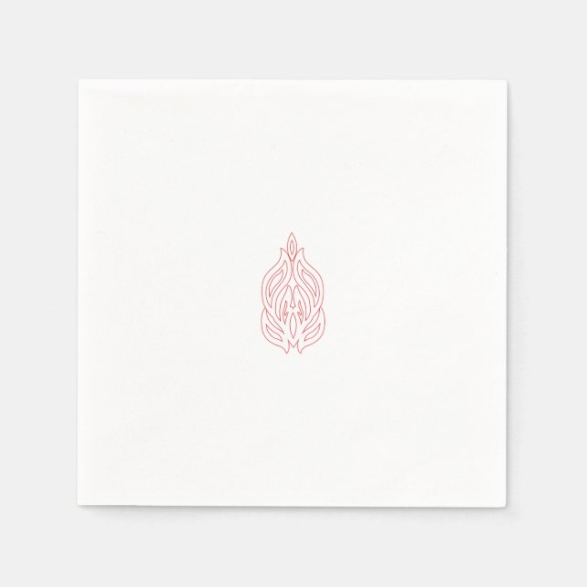 Misty Rose, Flush Mahogany, Decorative Design Napkins (Front)