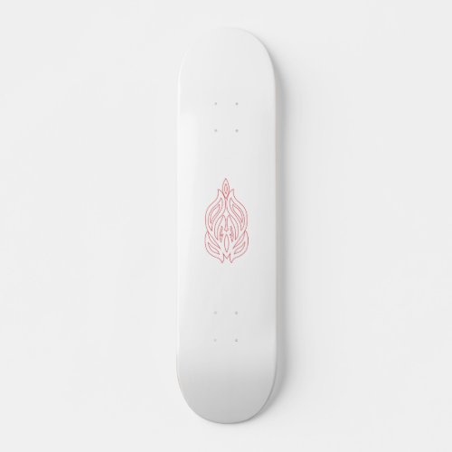 Misty Rose Flush Mahogany Decorative Design Skateboard