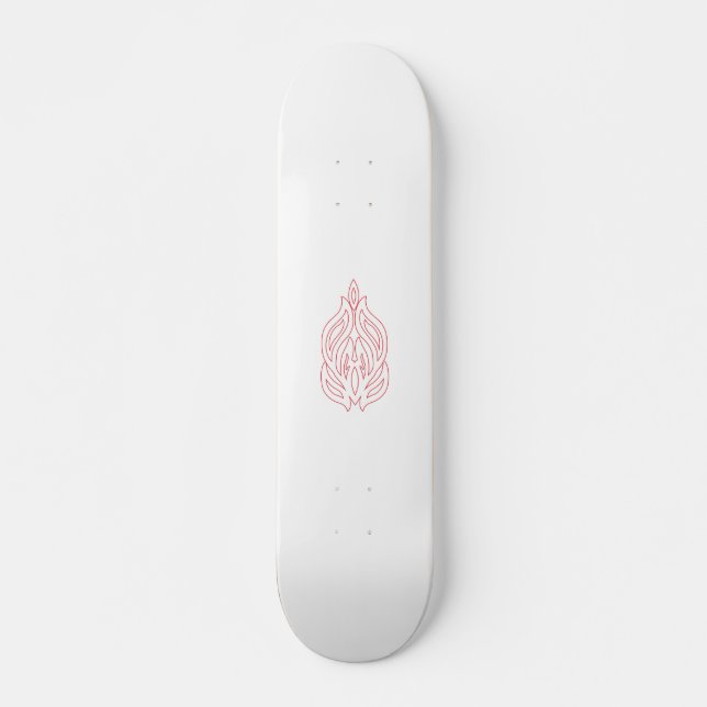 Misty Rose, Flush Mahogany, Decorative Design Skateboard (Front)