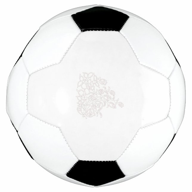Misty Rose, Flush Mahogany, Decorative Design Soccer Ball (Front)