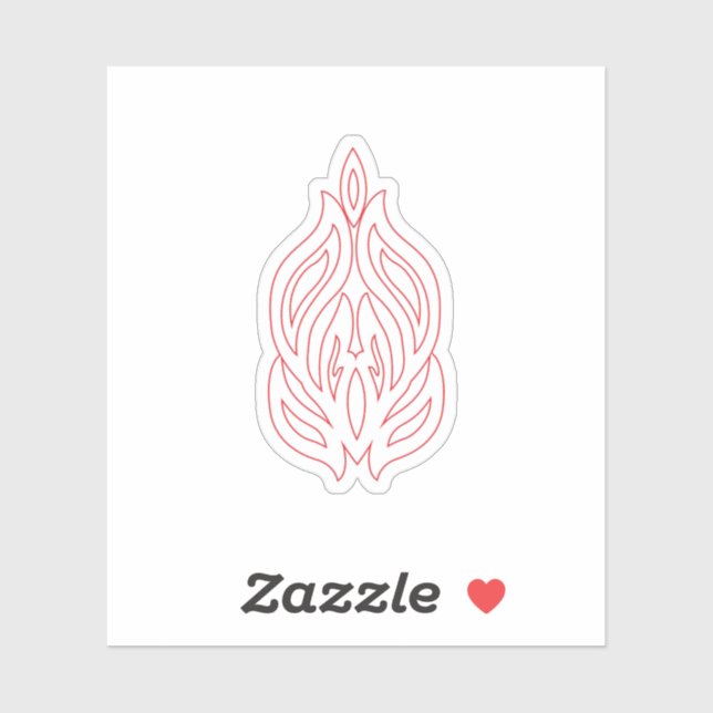 Misty Rose, Flush Mahogany, Decorative Design Sticker (Sheet)