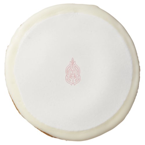 Misty Rose Flush Mahogany Decorative Design Sugar Cookie