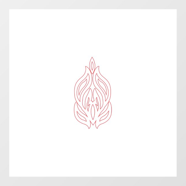 Misty Rose, Flush Mahogany, Decorative Design Window Cling (Sheet)