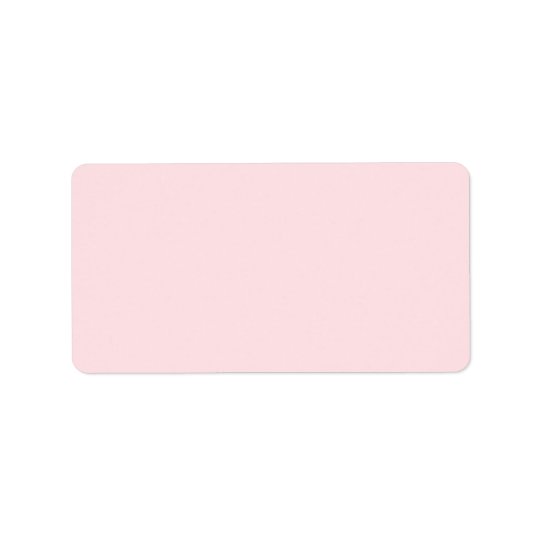 Misty Rose Light Baby Pink Solid Color Background Label | Zazzle.com