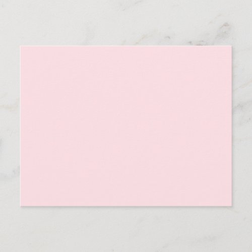 Misty Rose Light Baby Pink Solid Color Background Postcard