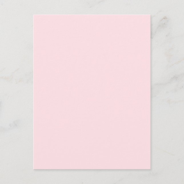 Misty Rose Light Baby Pink Solid Color Background Postcard (Front)