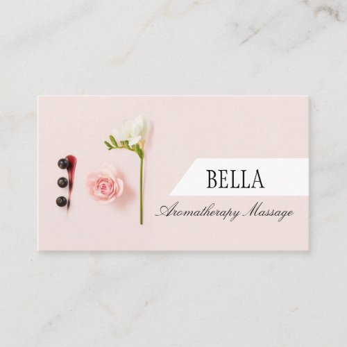 Misty rose Massage Business Card