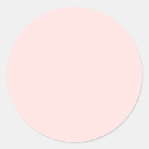 Misty Rose Solid Color Classic Round Sticker