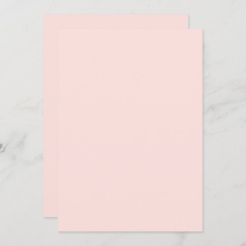 Misty Rose Solid Color Flat Invitations Card