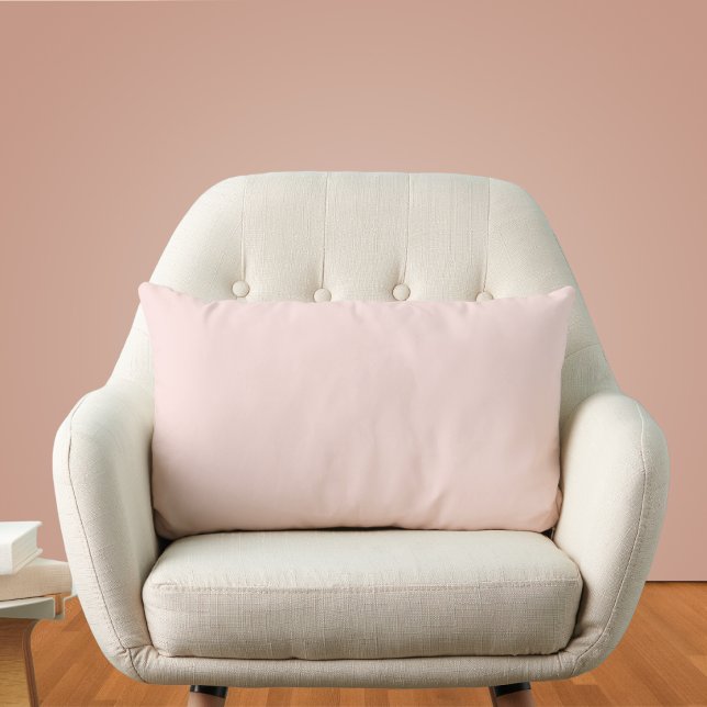 Misty Rose Solid Color Lumbar Pillow (Creator Uploaded)