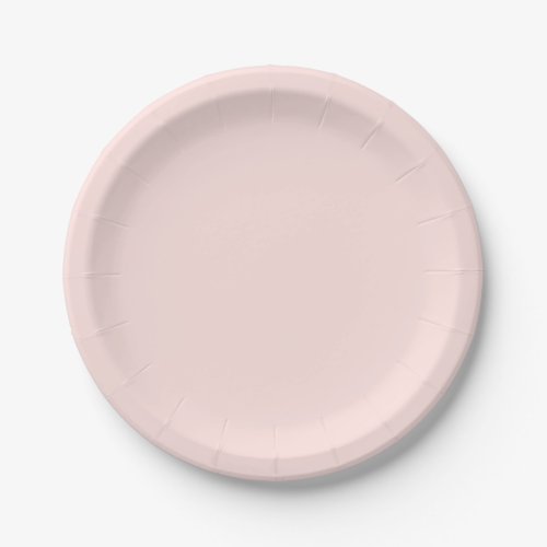 Misty Rose Solid Color Paper Plates