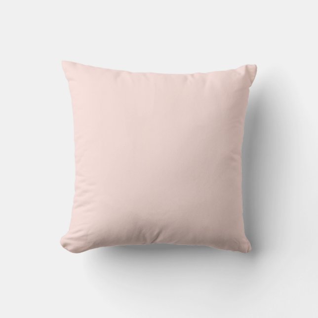 Misty Rose Solid Color Throw Pillow (Front)