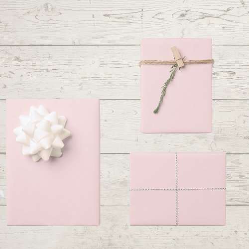 Misty Rose Solid Color Wrapping Paper Sheets