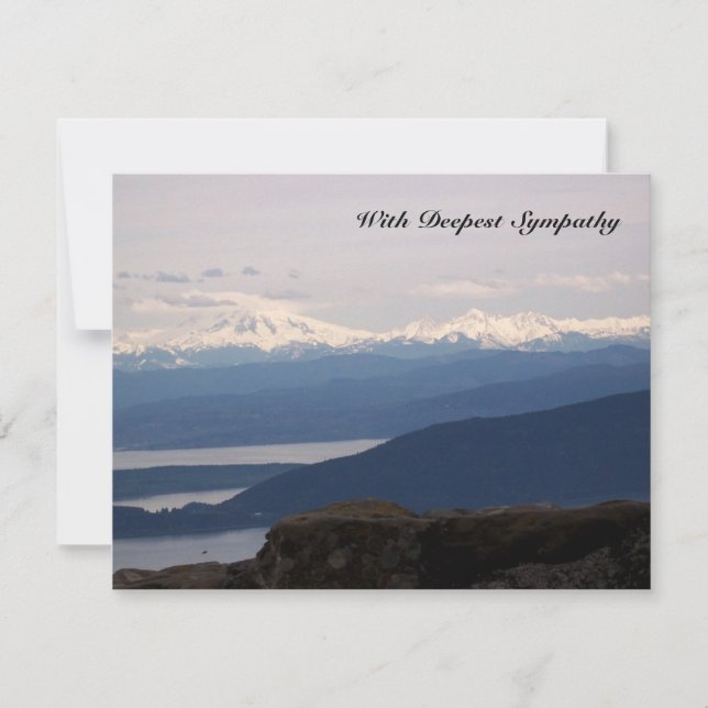 Misty Sea Bible Verse Sympathy Card (Front)