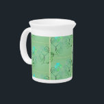 Misty Shamrocks  Beverage Pitcher<br><div class="desc">If you're looking for a delightful and uniquely designed shamrock pitcher in a pale mint green,  perhaps you've found it with my original design,  exclusively here at Zazzle!</div>