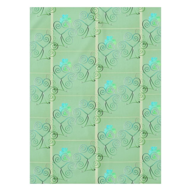 Misty Shamrocks  Tablecloth (Front)