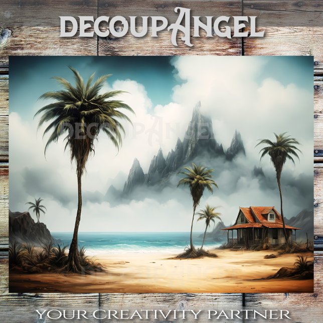 Misty Shores and Hidden Peaks - Decoupage - Tissue Paper (Creator Uploaded)