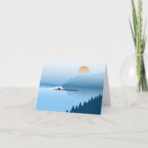 Misty Submarine - Folded Note Card
