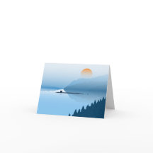 Misty Submarine - Folded Note Card