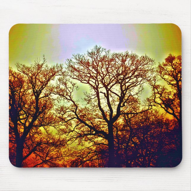 MISTY SUN TREES MOUSE PAD (Front)