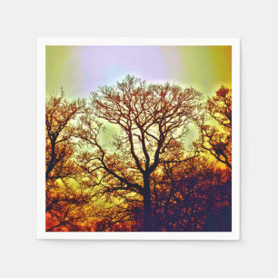MISTY SUN TREES NAPKINS
